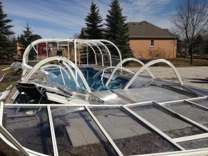 Collapsed New Pool Enclosure
