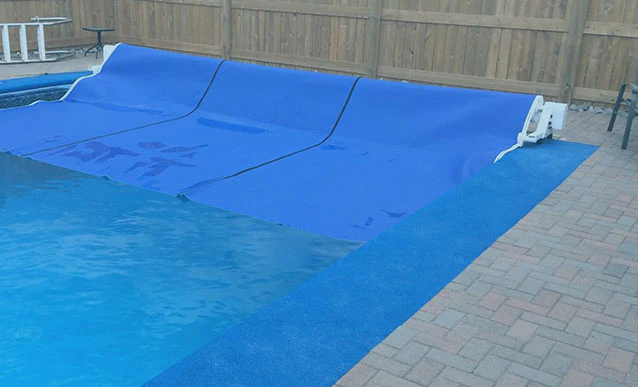 pool cover reel installation