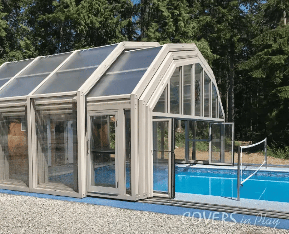 Modern glass patio enclosure outdoor living space