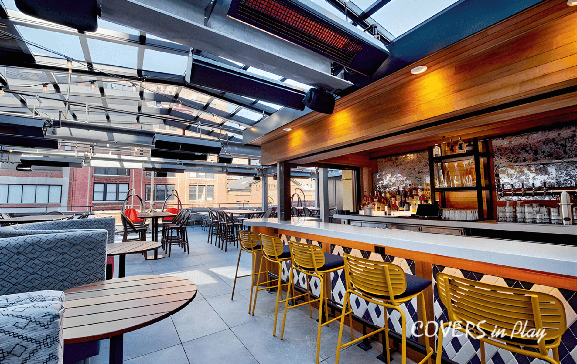 Unused patio exposed to weather and insects